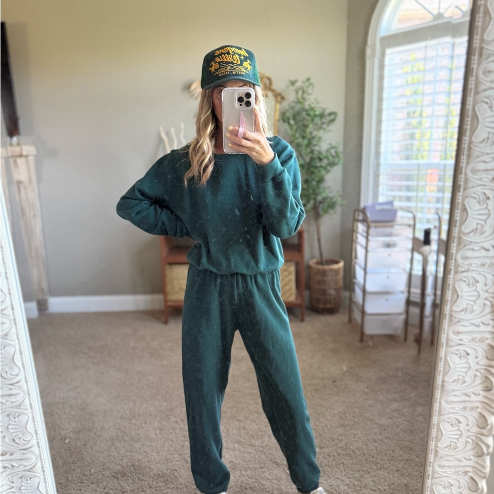 Z Supply Green Track Pants Relaxed Fit Joggers